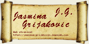 Jasmina Grijaković vizit kartica